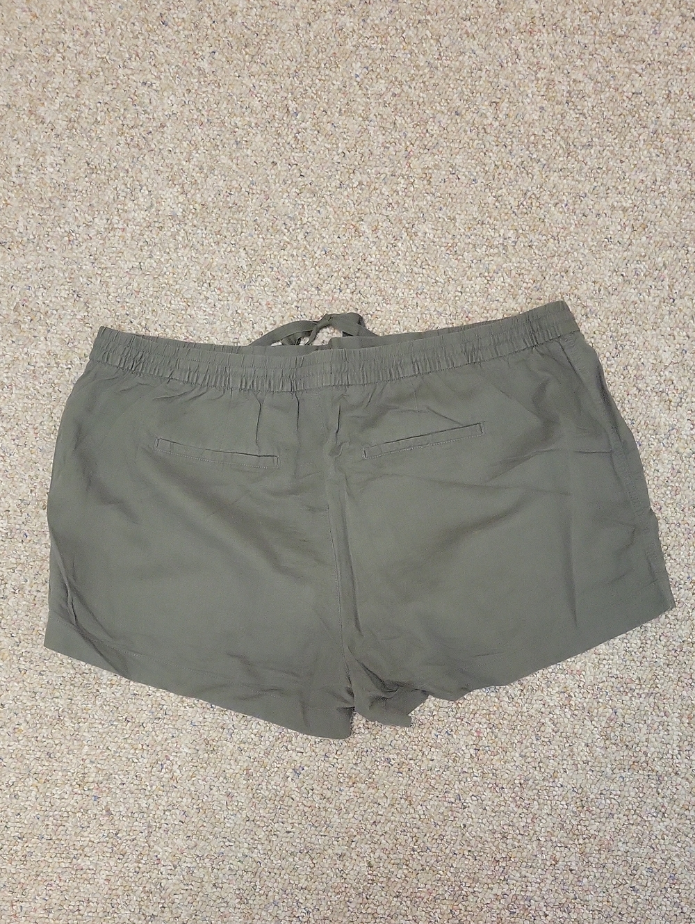 GAP Women’s Olive Drawstring Linen Bkend Shorts XXL Summer Lightweight Casual - Picture 2 of 6